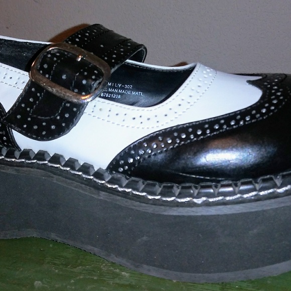 Demonia 'Emily 302' Platform oxfords - Picture 4 of 6